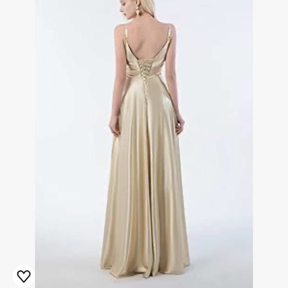 Champagne color brides maid dress size 6. - Picture 2 of 4